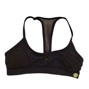 Trina Turk Sports Bra Size XS Black Green Removable Pads Racerback NWT NEW